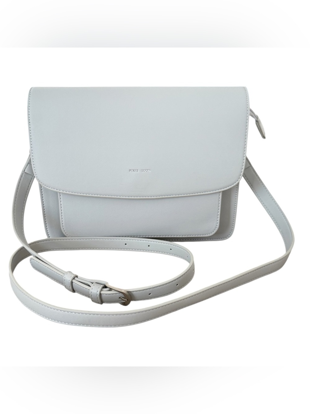 Like New!  Pixie Mood Zoe Light Gray Vegan Leather Crossbody Bag
